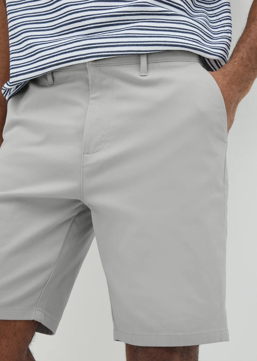 Ice Grey Slim Fit Chino Shorts - 30 Image 1