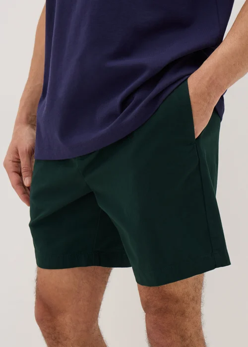 Forest Green Drawcord Chino Shorts - S Image 1