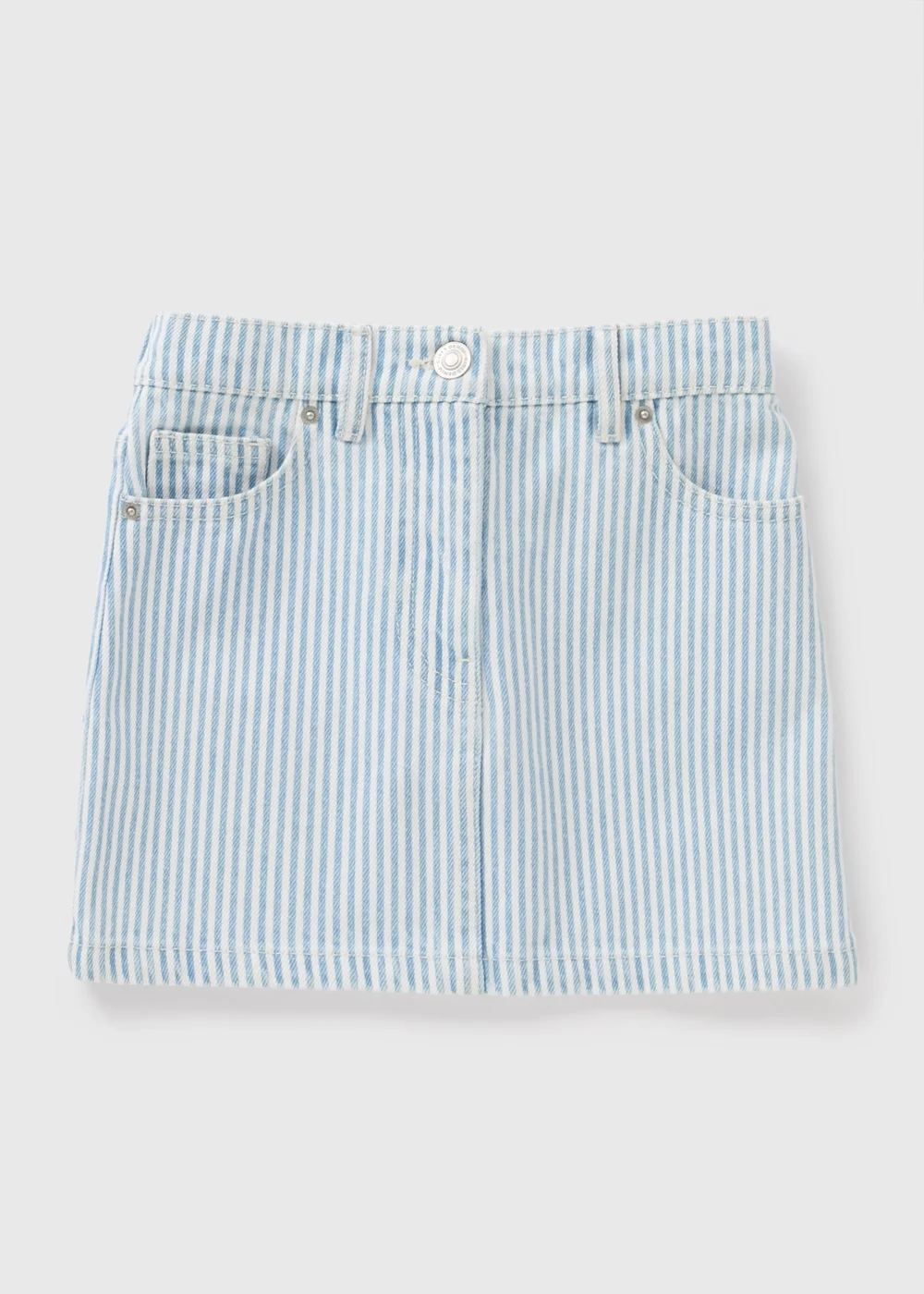 Girls Blue Stripe Skirt (7-15yrs) - 8 Yrs Image 1