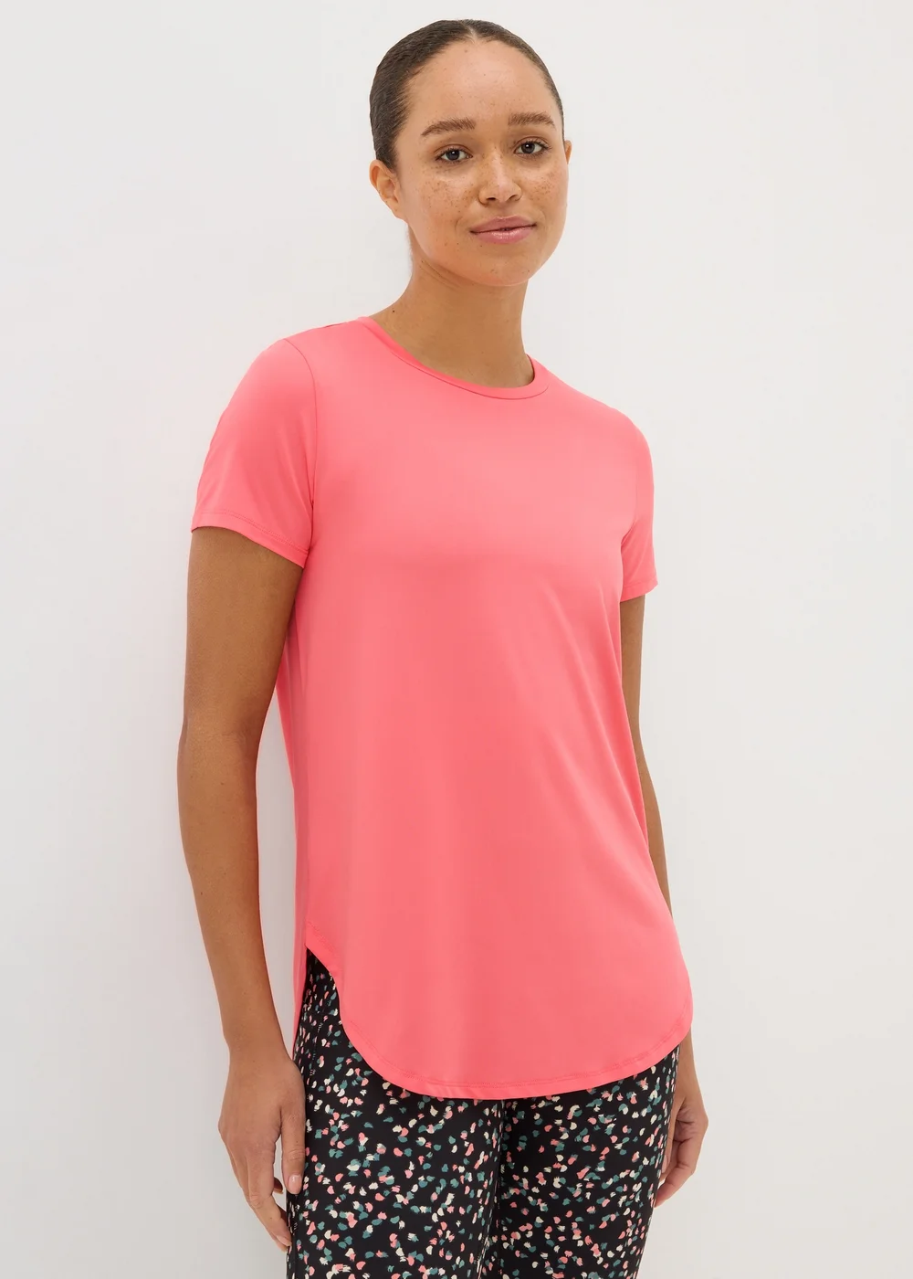 Souluxe Coral Longline T-Shirt - S Image 1
