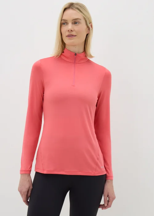 Souluxe Coral Half Zip Top - S Image 3