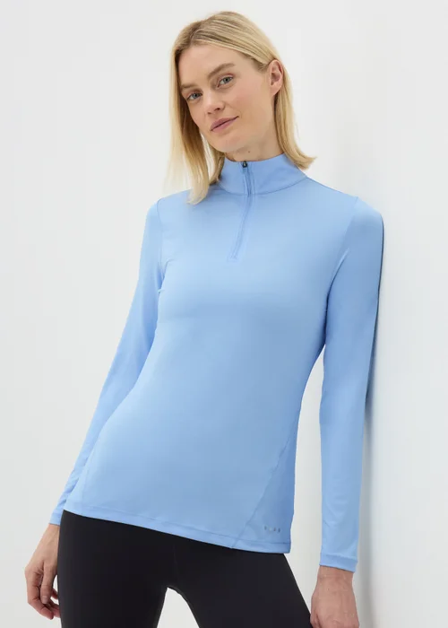 Souluxe Blue Half Zip Top - S Image 2