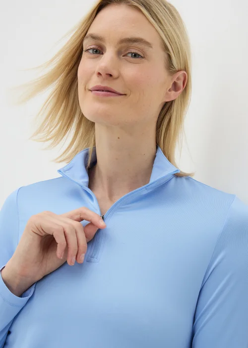 Souluxe Blue Half Zip Top - S Image 3