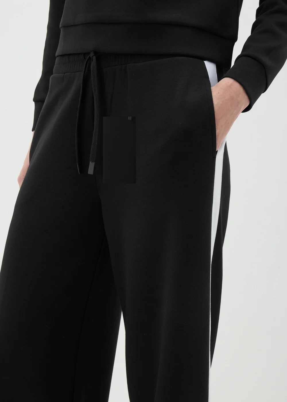 Souluxe Black Side Stripe Jogging Bottoms - S Image 2