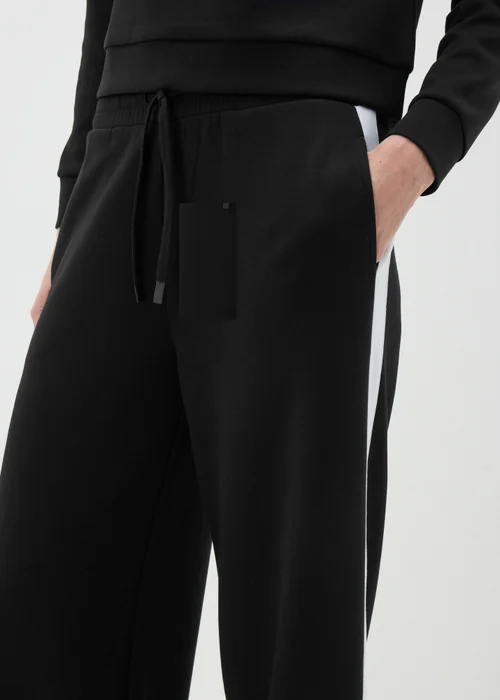 Souluxe Black Side Stripe Jogging Bottoms - S Image 2