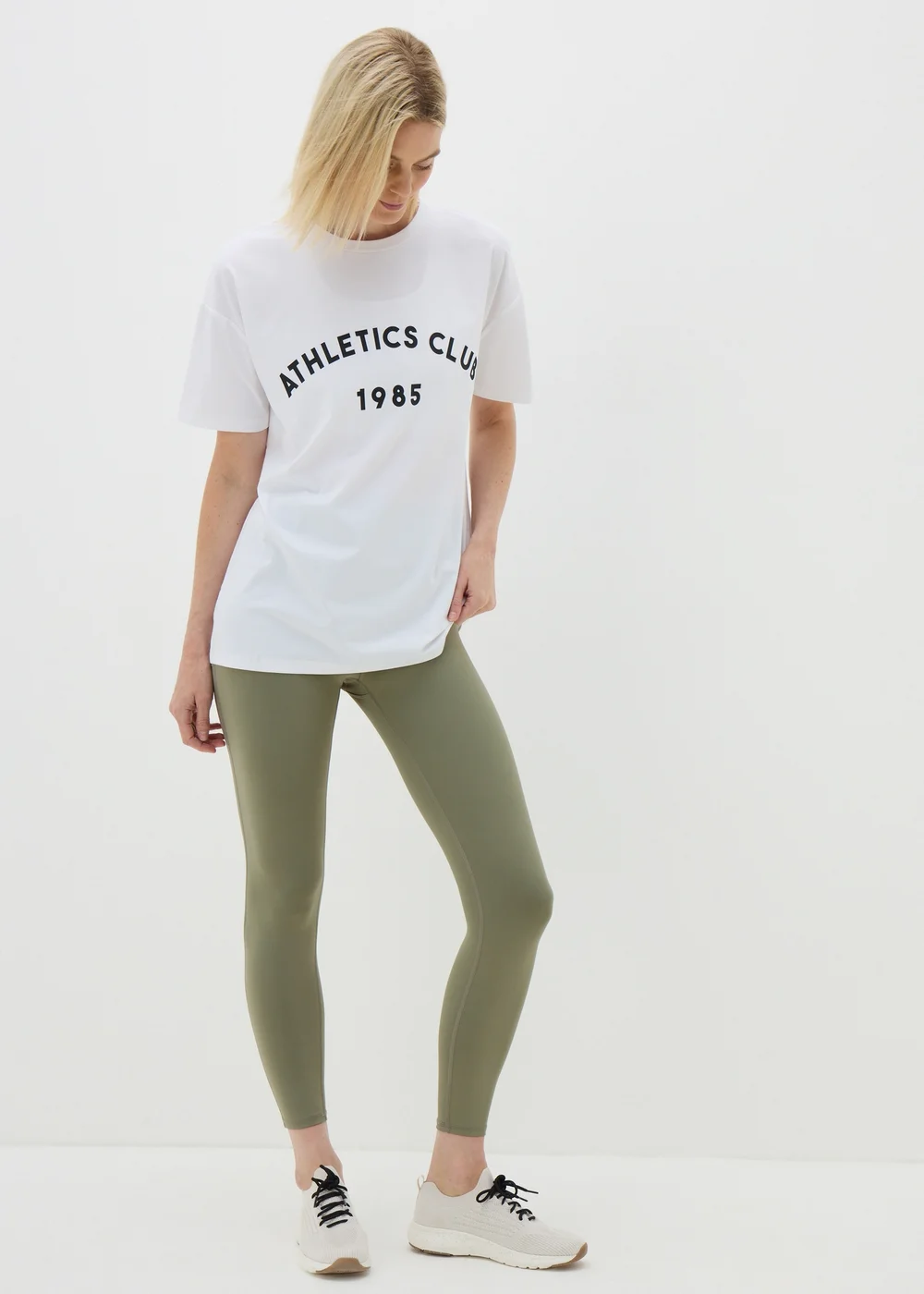 Souluxe Khaki Long Leggings - 8 Image 1