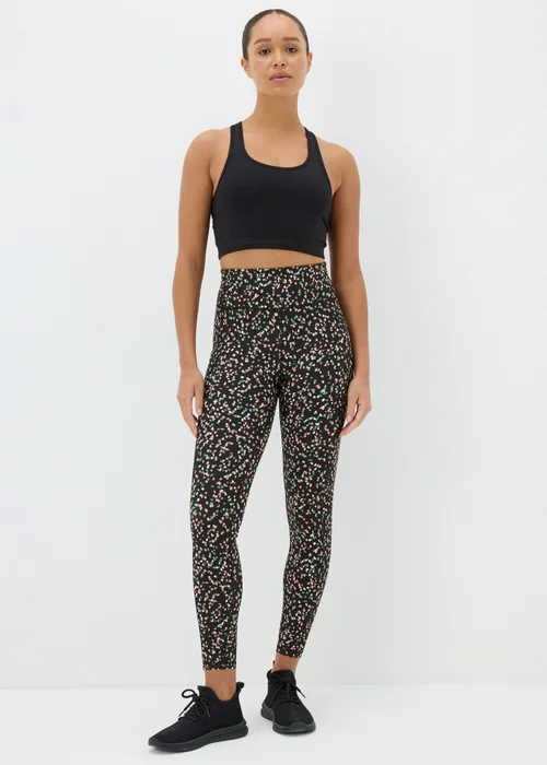 Souluxe Black Multi Dash Pattern Leggings - 8 Image 1