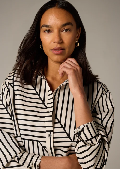 Et Vous Stone Geo Stripe Co Ord Shirt - 8 Image 3