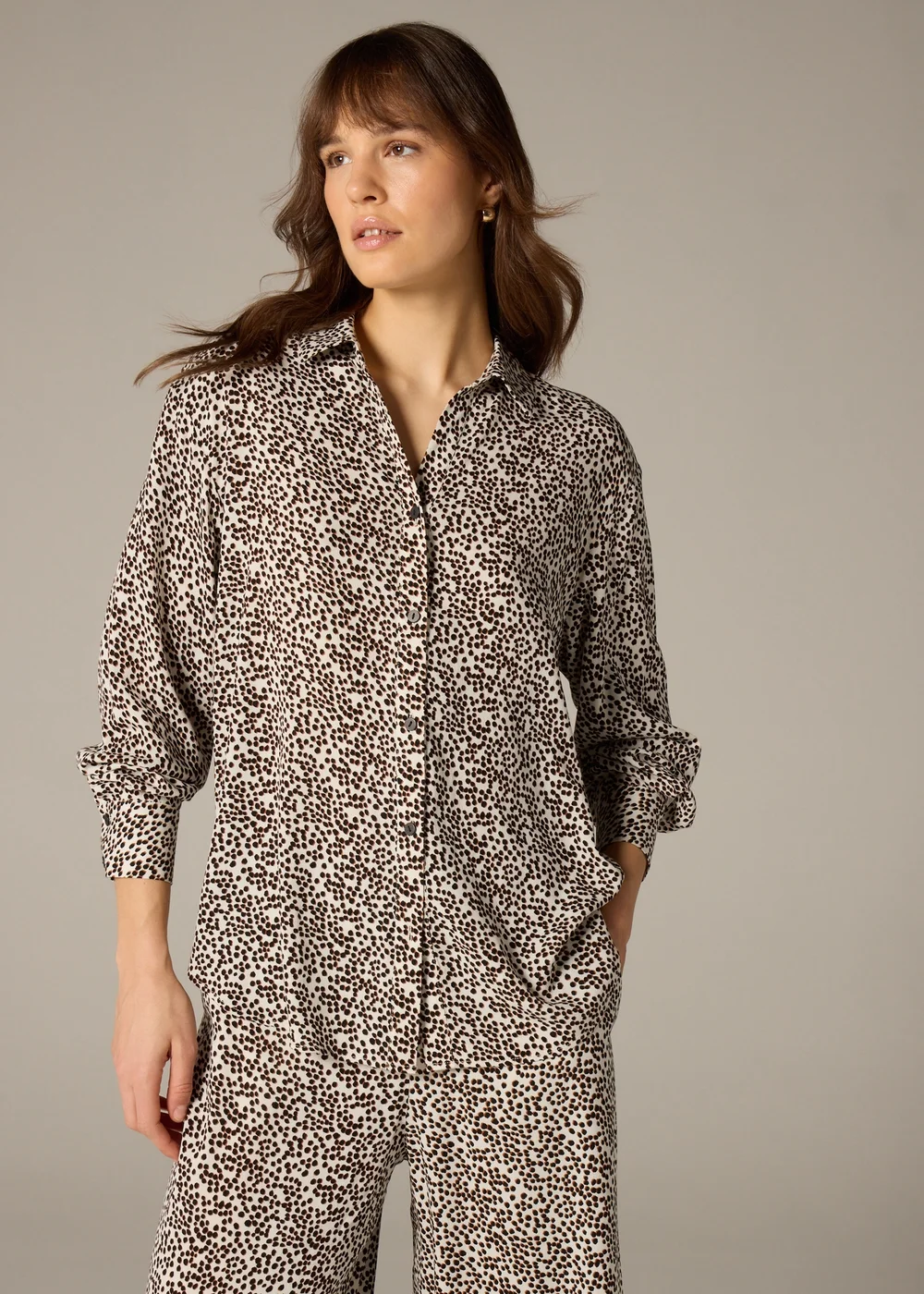 Et Vous Stone Animal Spot Co Ord Shirt - 8 Image 3