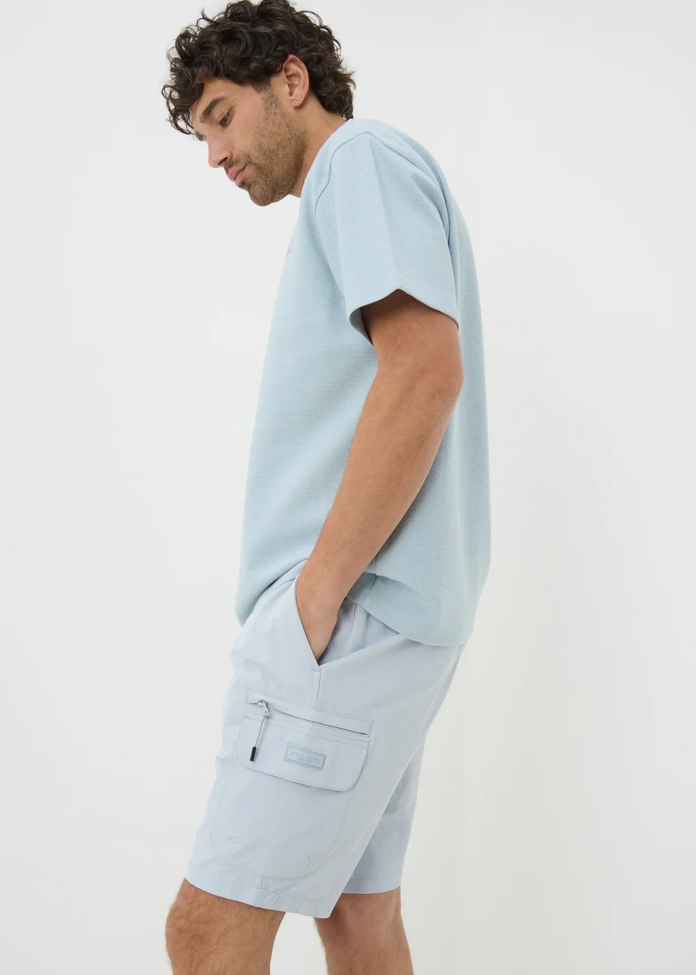 Blue Tech Cargo Shorts - S Image 3
