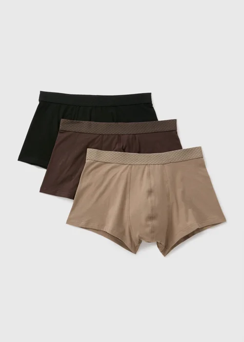 3 Pack Brown Plain Hipsters - XS Image 1