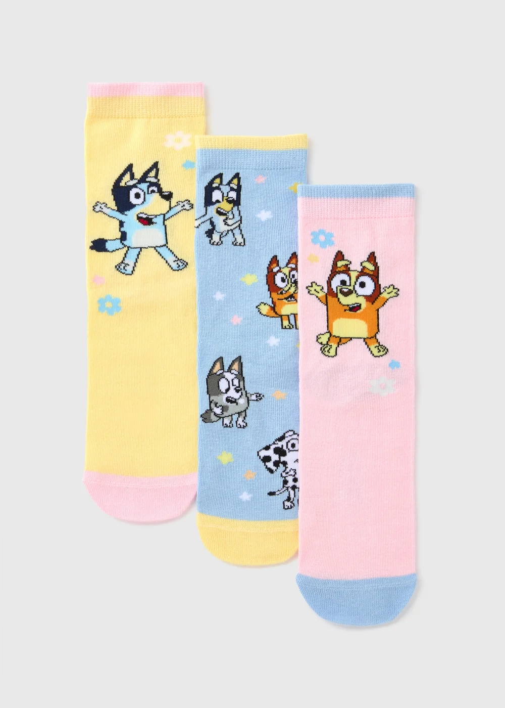 3 Pack Bluey Multicolour Socks (Younger 6-Older 6.5) - 4-6.5 Image 1