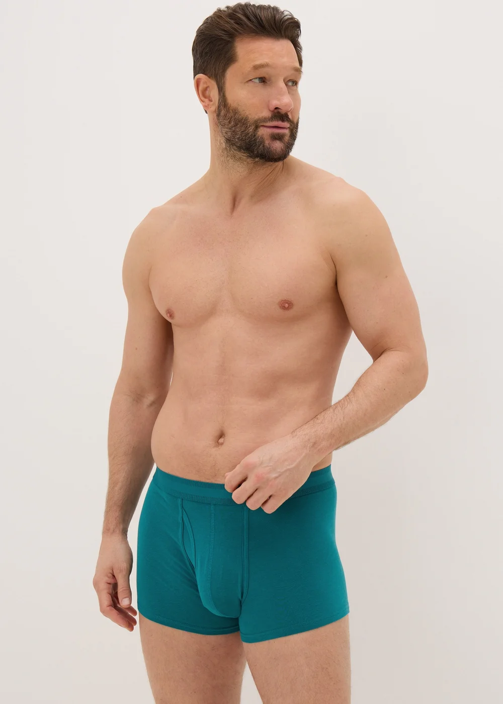 5 Pack Multicolour Plain Keyhole Boxers - S Image 2