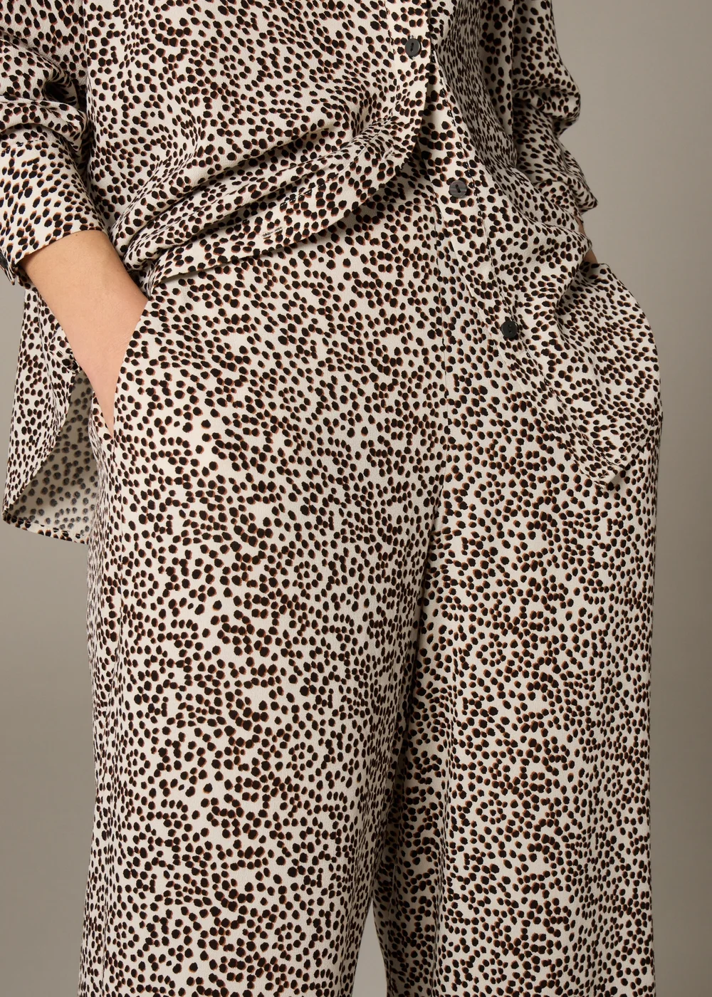 Et Vous Stone Animal Spot Wide Leg Co Ord Trousers - 8 Image 2