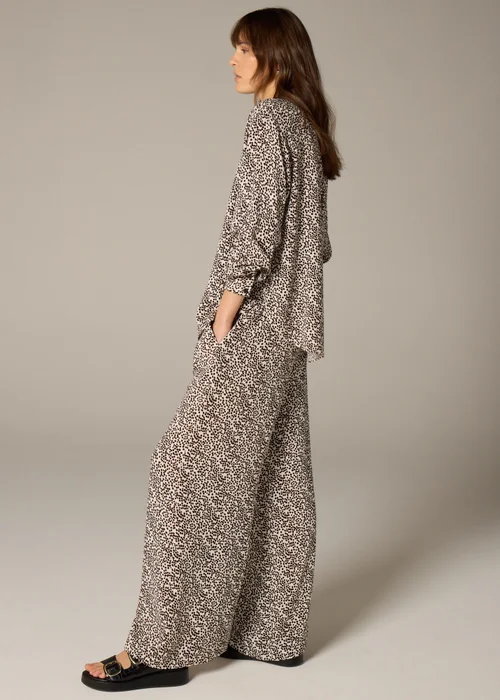 Et Vous Stone Animal Spot Wide Leg Co Ord Trousers - 8 Image 1