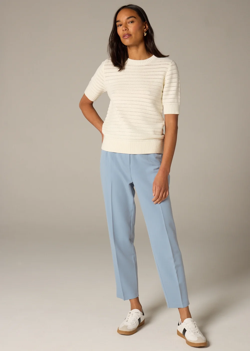 Et Vous Blue Tapered Trousers - 8 Image 1