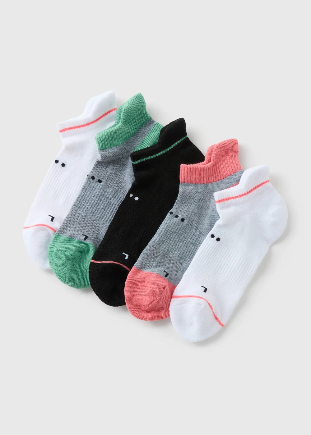 Souluxe 5 Pack Multicolour Sports Socks - 2-5 Image 1