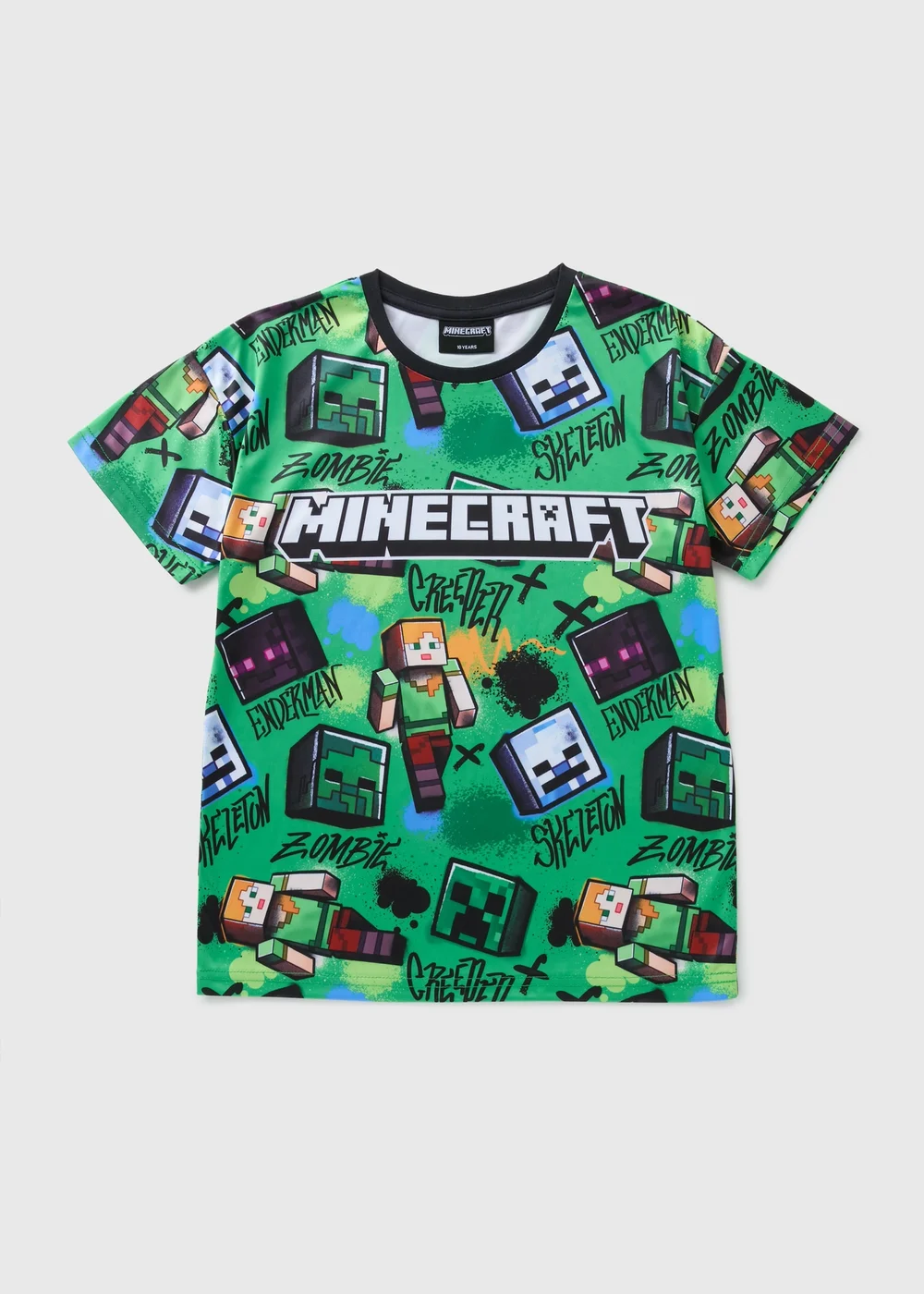 Minecraft Boys Green T-Shirt (5-12yrs) - 5 Yrs Image 1