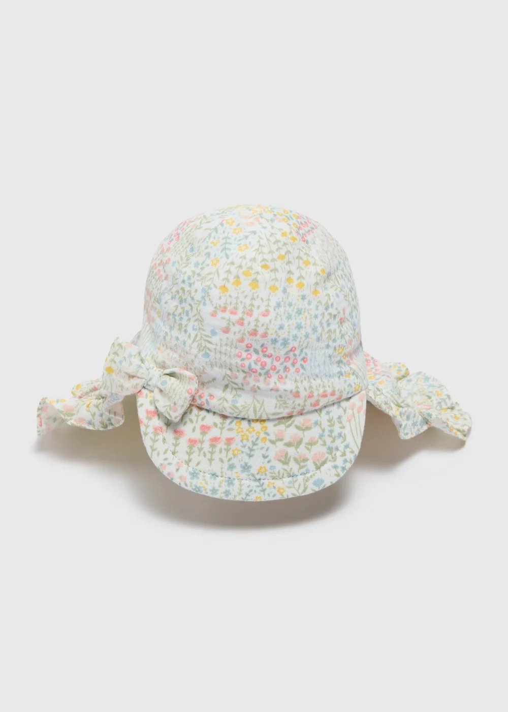 Baby Cream Floral Sun Hat - Age 0 - 3 Months Image 1