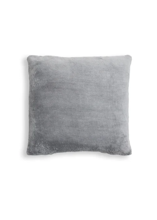 BHS Microfleece Charcoal Cushion (59x59cm) - 45cm x 45cm Image 2