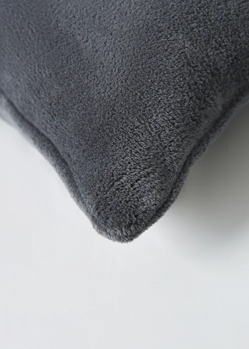 BHS Microfleece Charcoal Cushion (59x59cm) - 45cm x 45cm Image 4