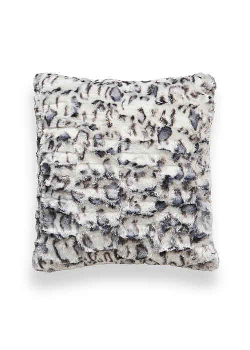 BHS Animal Print Charcoal Grey Cushion (45x45cm) - 45cm x 45cm Image 2