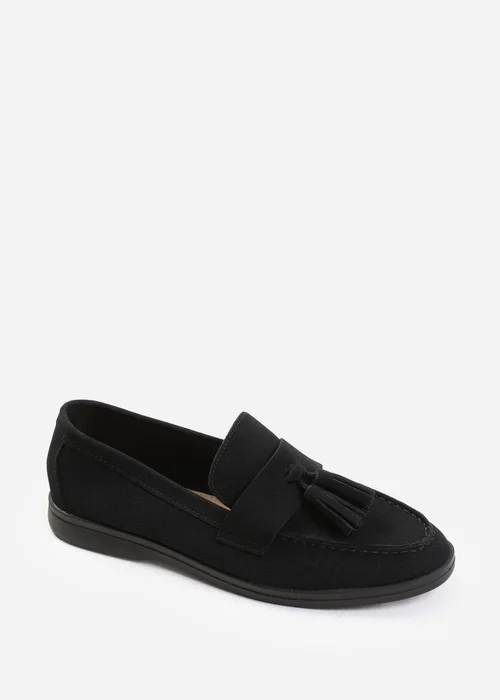 Where's That From Black Kenya Wide Fit Slip On Loafers - 3 Image 2
