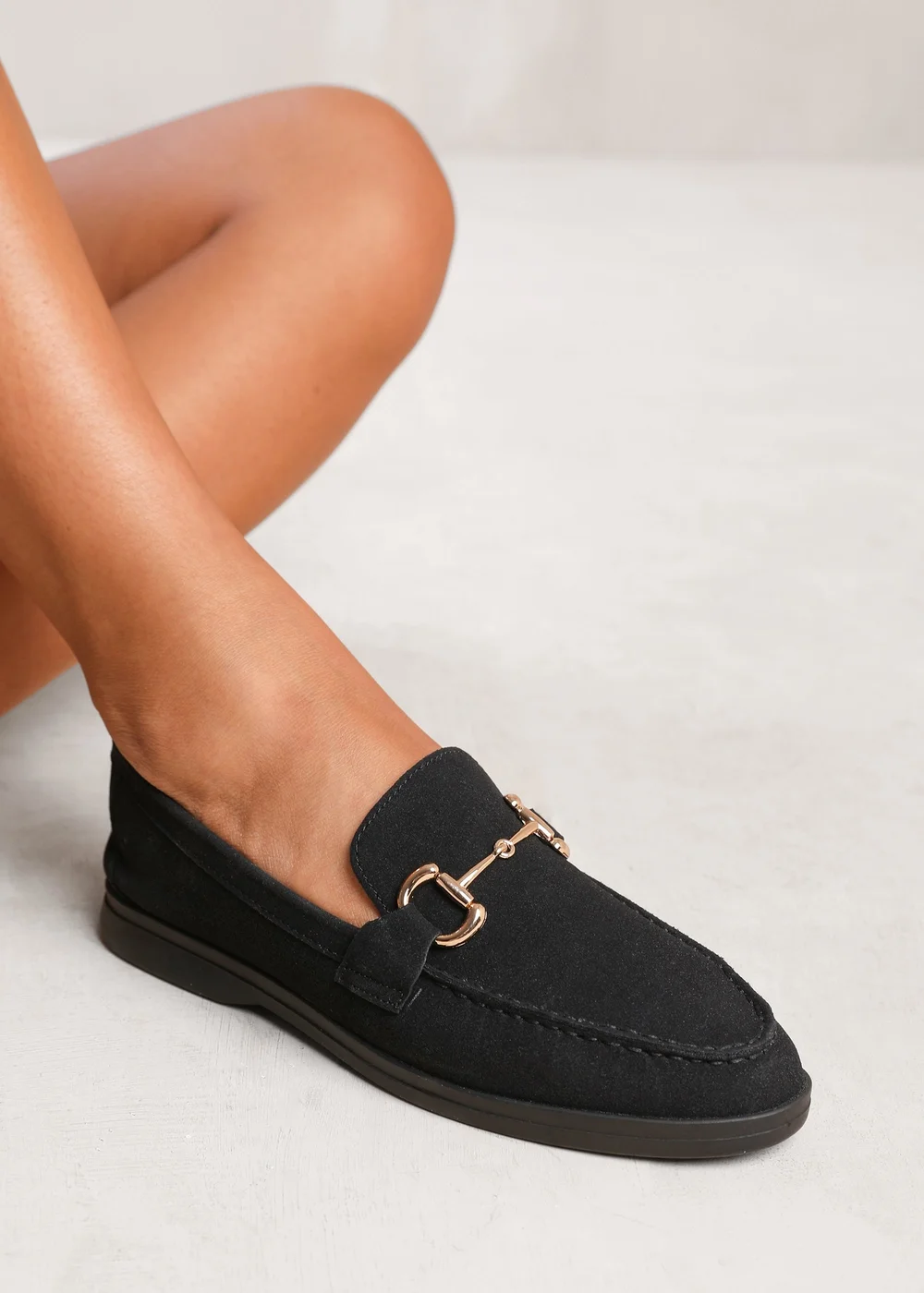 Where's That From Black Faux Suede Italy Slip On Loafers - 3 Image 3