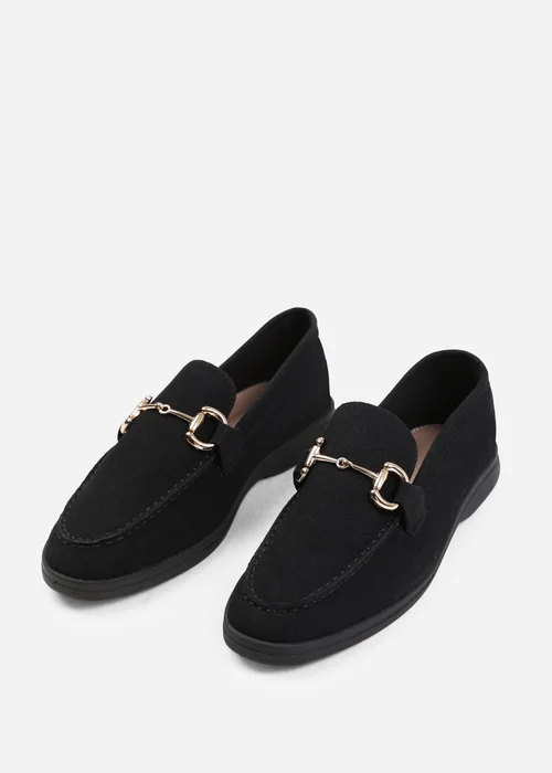 Where's That From Black Faux Suede Italy Slip On Loafers - 3 Image 4