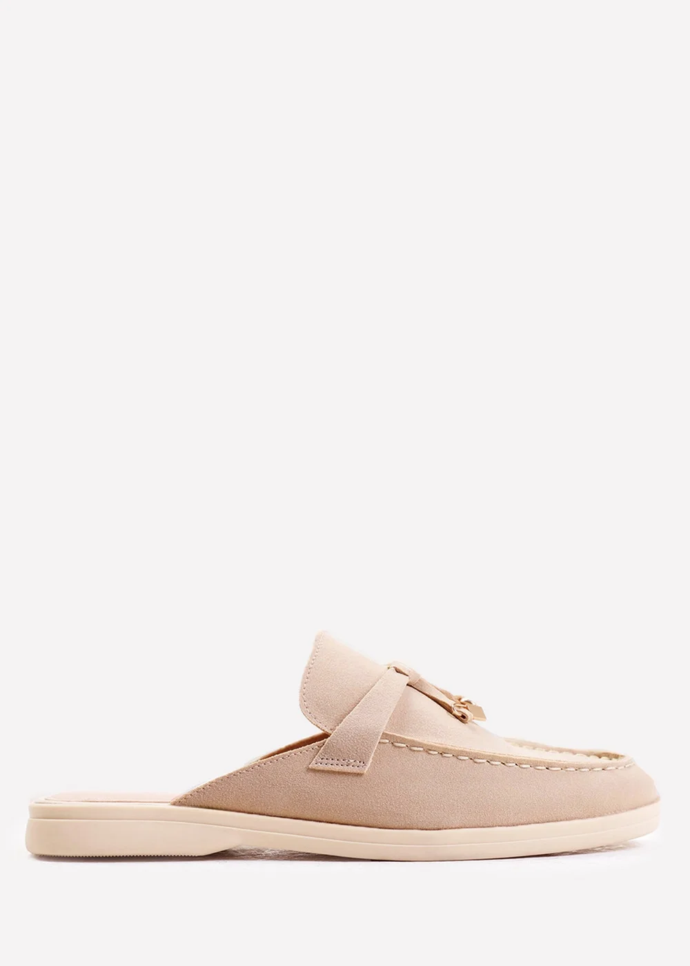 Where's That From Khaki Faux Suede Twilight Flat Slip On Loafers - 6 Image 4
