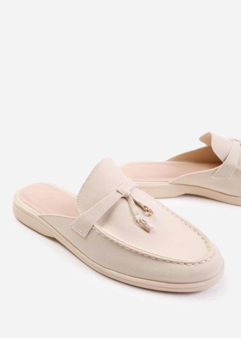 Where's That From Beige Suede Twilight Flat Slip On Loafers - Size 3 Image 3