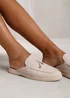 Where's That From Beige Suede Twilight Flat Slip On Loafers - Size 3 Image 1