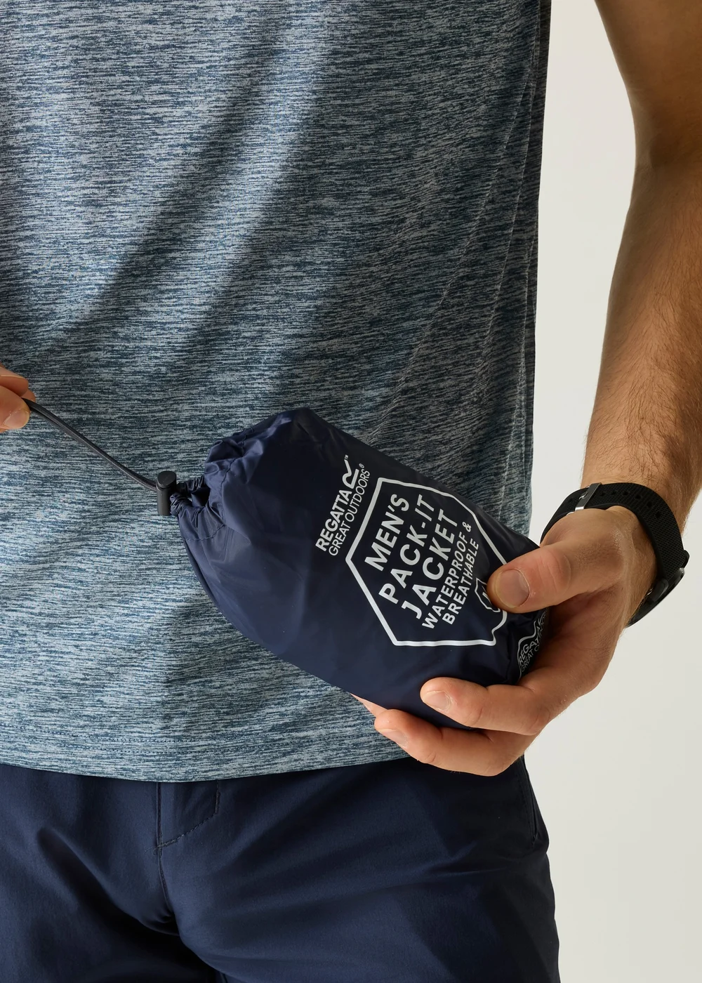 Regatta Navy Pack-It III Waterproof, Breathable Jacket - L Image 6