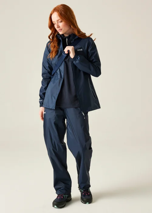 Regatta Dark Blue Pack It III Waterproof Breathable Isolite Jacket - 18 Image 3