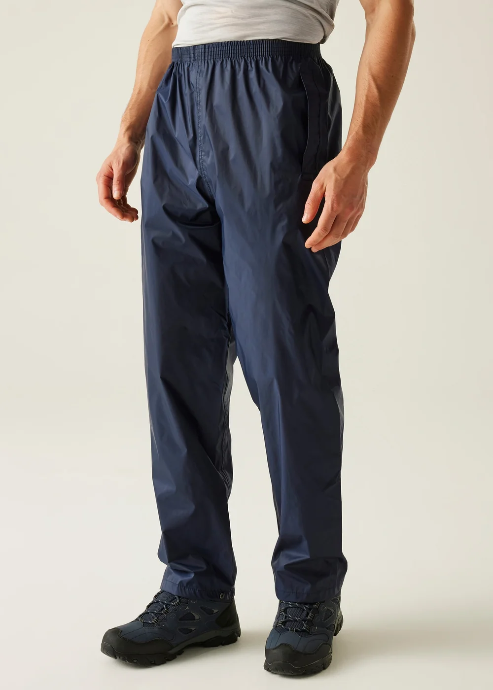 Regatta Navy Pack-It Waterproof Breathable Isolite Overtrousers - XS Image 1