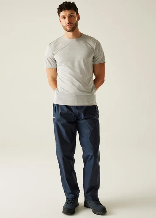 Regatta Navy Pack-It Waterproof Breathable Isolite Overtrousers - XS Image 3