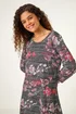 Roman Red Stretch Floral Print Tunic - Size 16 Image 4