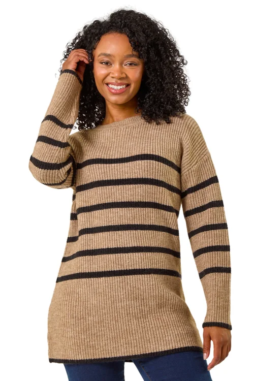 Roman Stone Petite Striped Knit Jumper - 8 Image 1