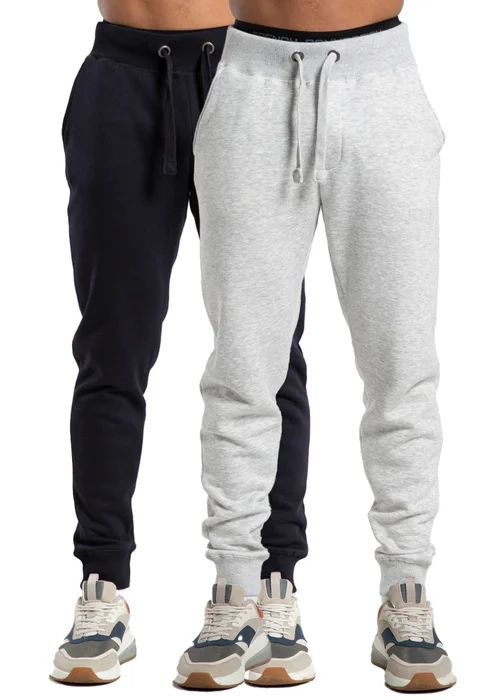 French Connection Navy Cotton Blend Joggers (2 Pack) - S Image 1