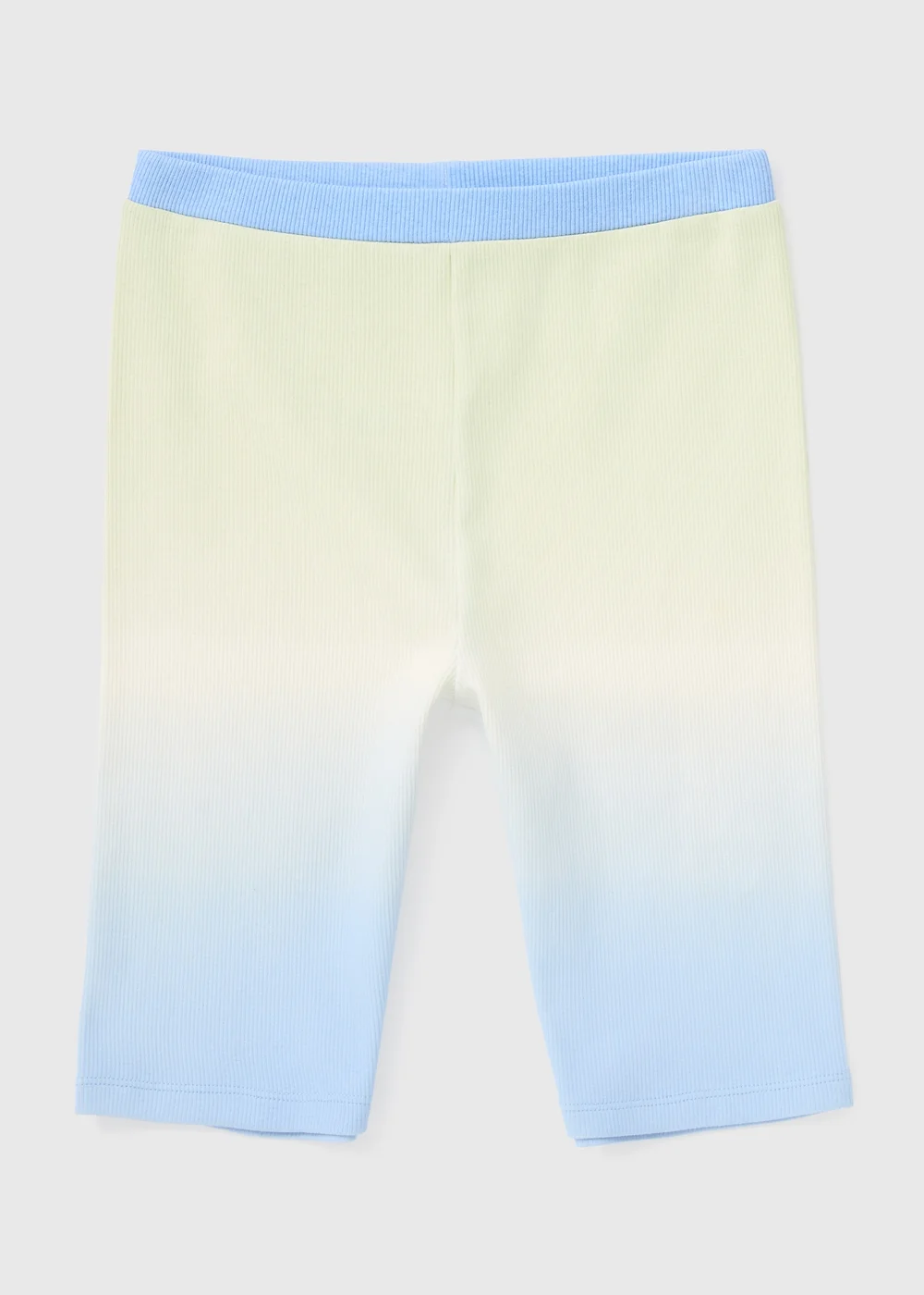 Blue Ombre Ribbed Shorts - 8 Yrs Image 1