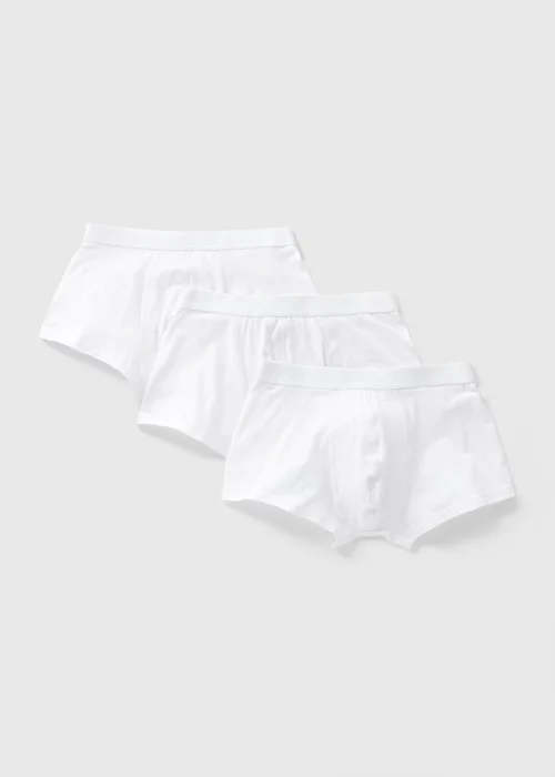 3 Pack White Hipster Boxers - XS Image 1