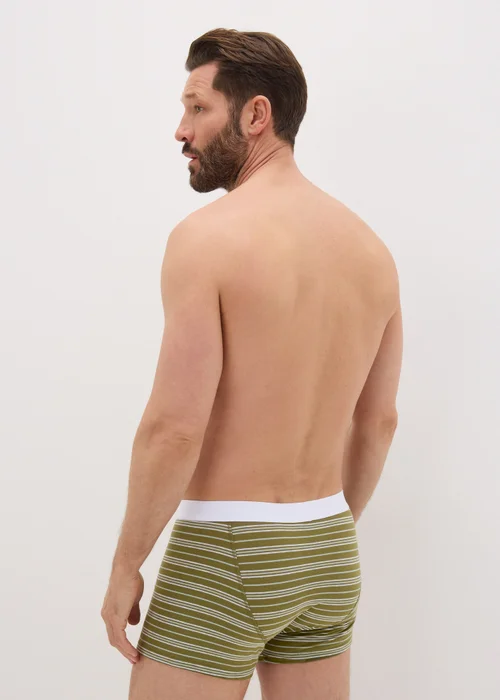 5 Pack Multicolour Stripe Keyhole Boxers - S Image 3