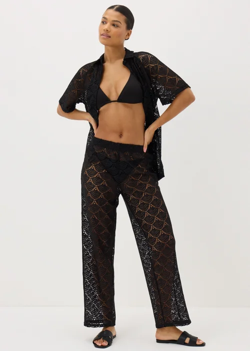 Black Crochet Trousers - XS Image 2