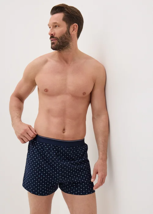 5 Pack Multicolour Geo Stripe Loose Fit Boxers - S Image 2