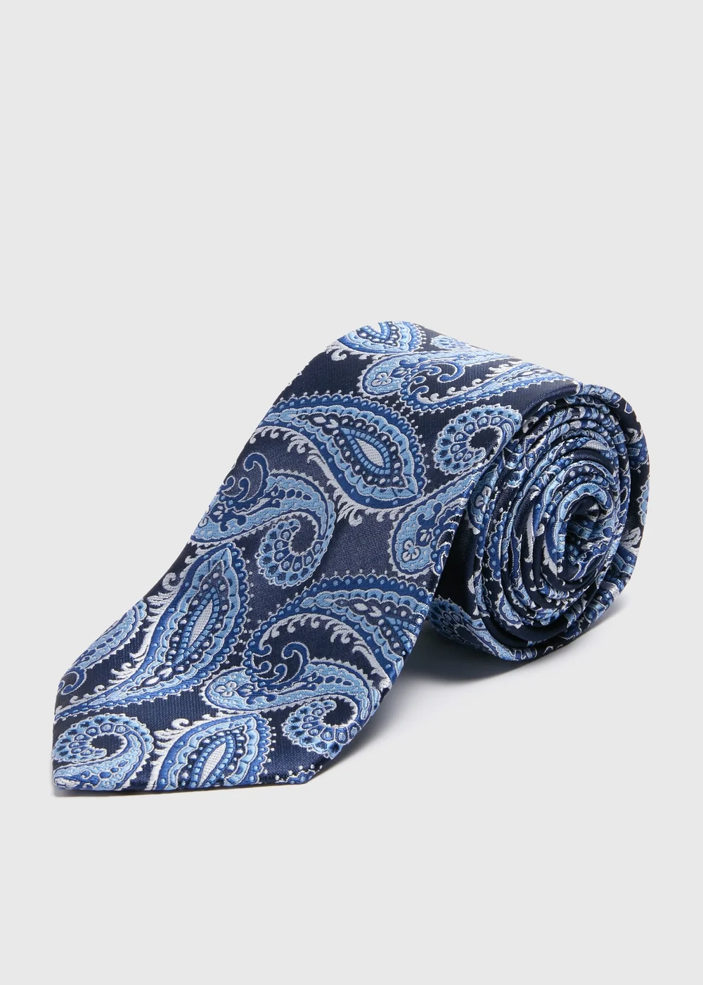 Taylor & Wright Blue Paisley Print Tie - One Size Image 1