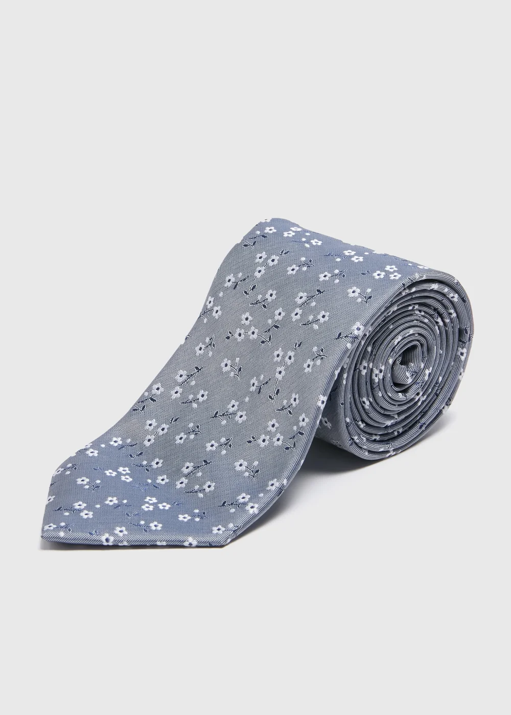 Taylor & Wright Blue Floral Print Tie - One Size Image 1