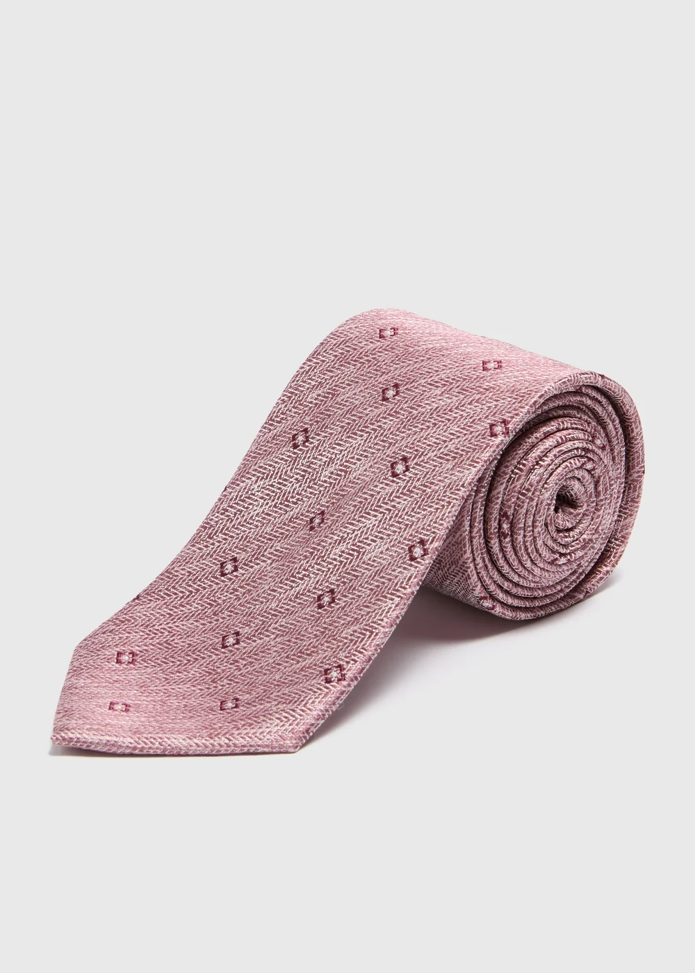 Taylor & Wright Pink Geometric Pattern Tie - One Size Image 1
