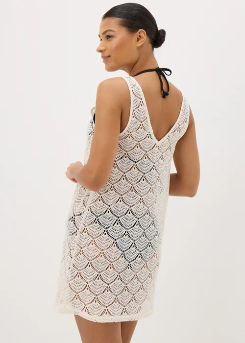 Cream Crochet Short Beach Dress - XS Image 2