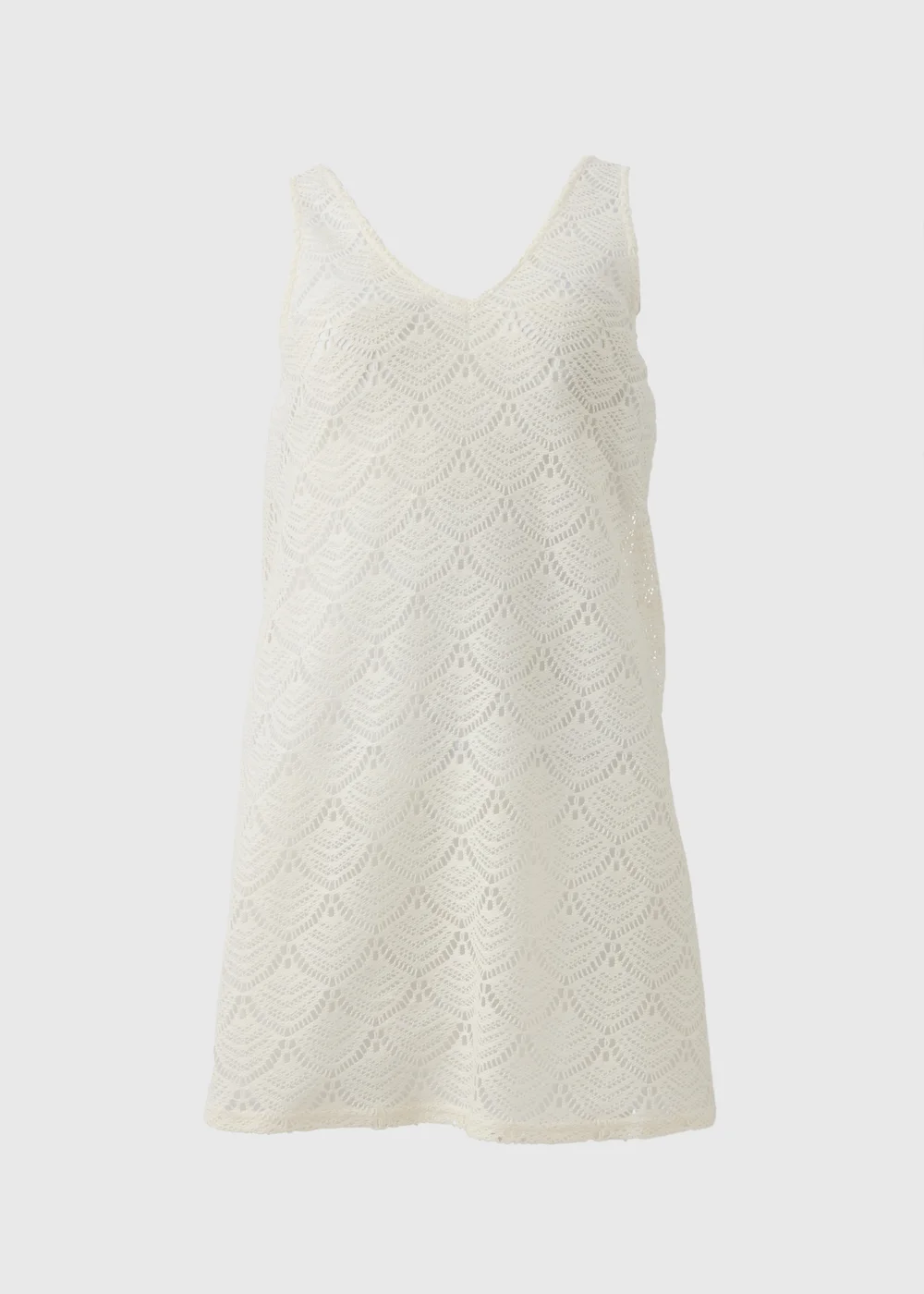 Cream Crochet Short Beach Dress - XS Image 3