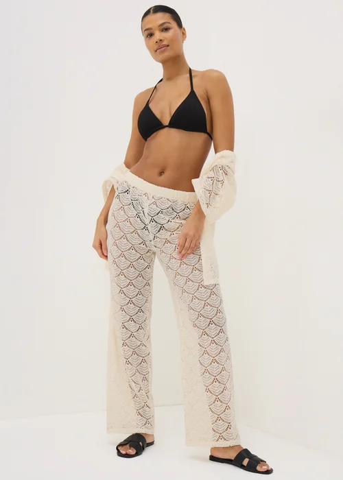 Cream Crochet Trousers - XS Image 1